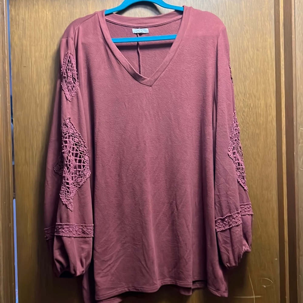 Maurices crochet sleeve sweater